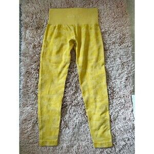 NVGTN Sunshine Yellow Camo Seamless leggings small